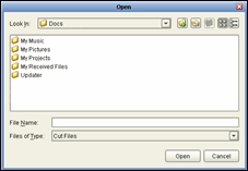 Edit Cut File Adding a Cut Filie