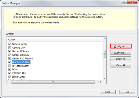 Manage Cutters