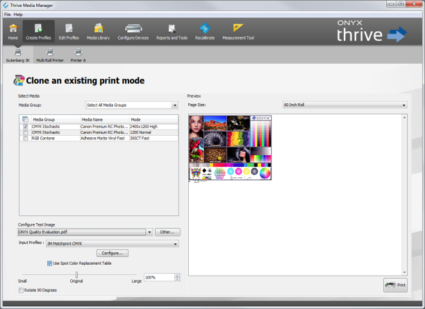 Print Mode Clone an existing Print Mode