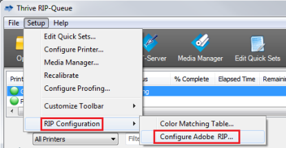 Adobe Rip Color Matching Table