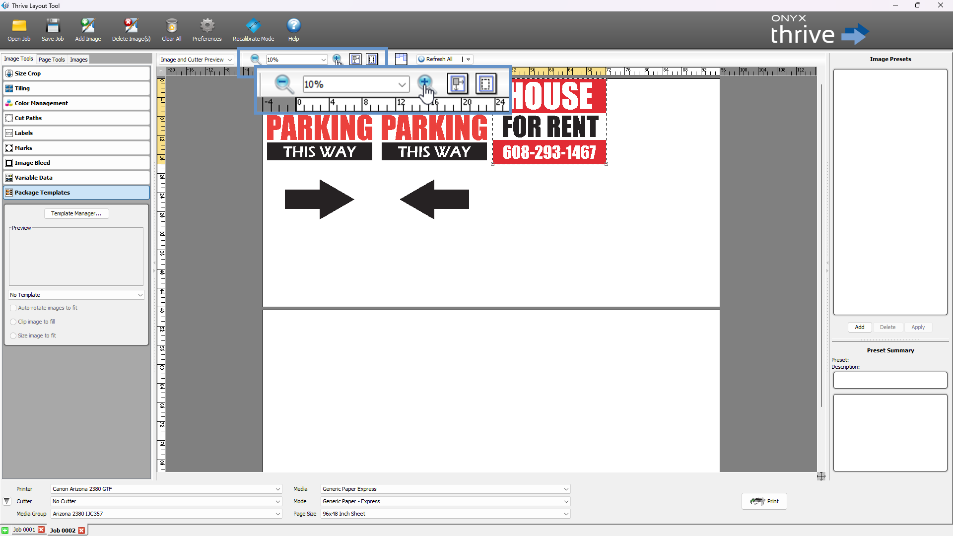 Additional Image View Tools in Layout Tool